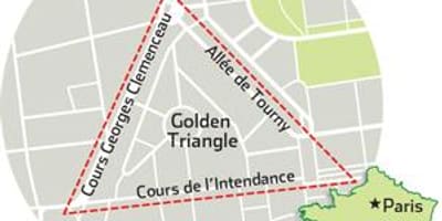 ਨਕਸ਼ਾ ਬਾਰਡੋ ਦੇ ਗੋਲਡਨ triangle 